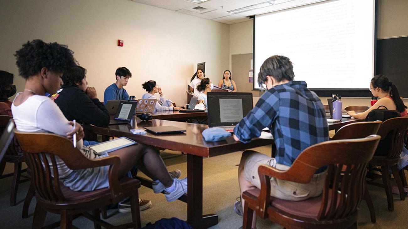 Medical Ethics class inside Pearsons Hall